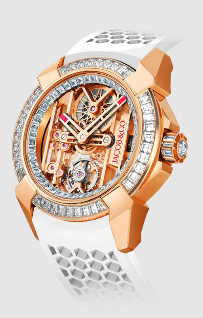 Review Jacob & Co epic x baguette WHITE DIAMONDS EX100.43.BA.BD.A Replica watch